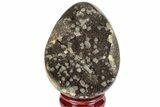 Septarian Dragon Egg Geode - Black Crystals #191467-2